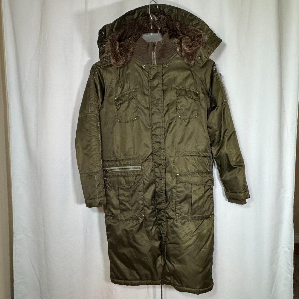 Vintage Hurley Parka Snow Suit 3/4 Coat Y2K Polyester Nylon Size Small Waterproo